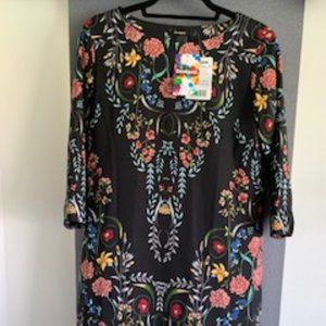 Desigual Black Floral Dress